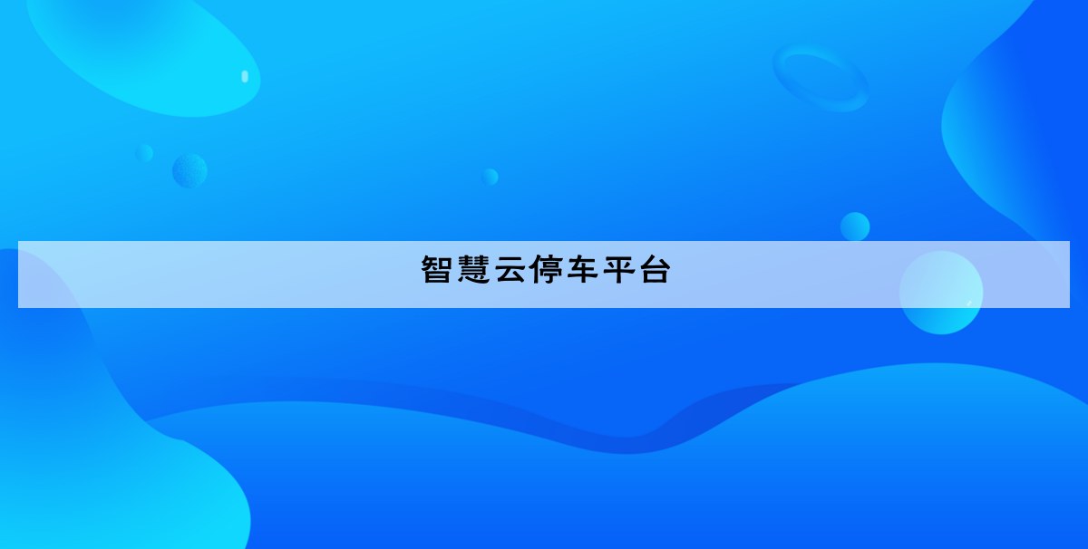 智慧云停车平台是什么，用在什么地方？
