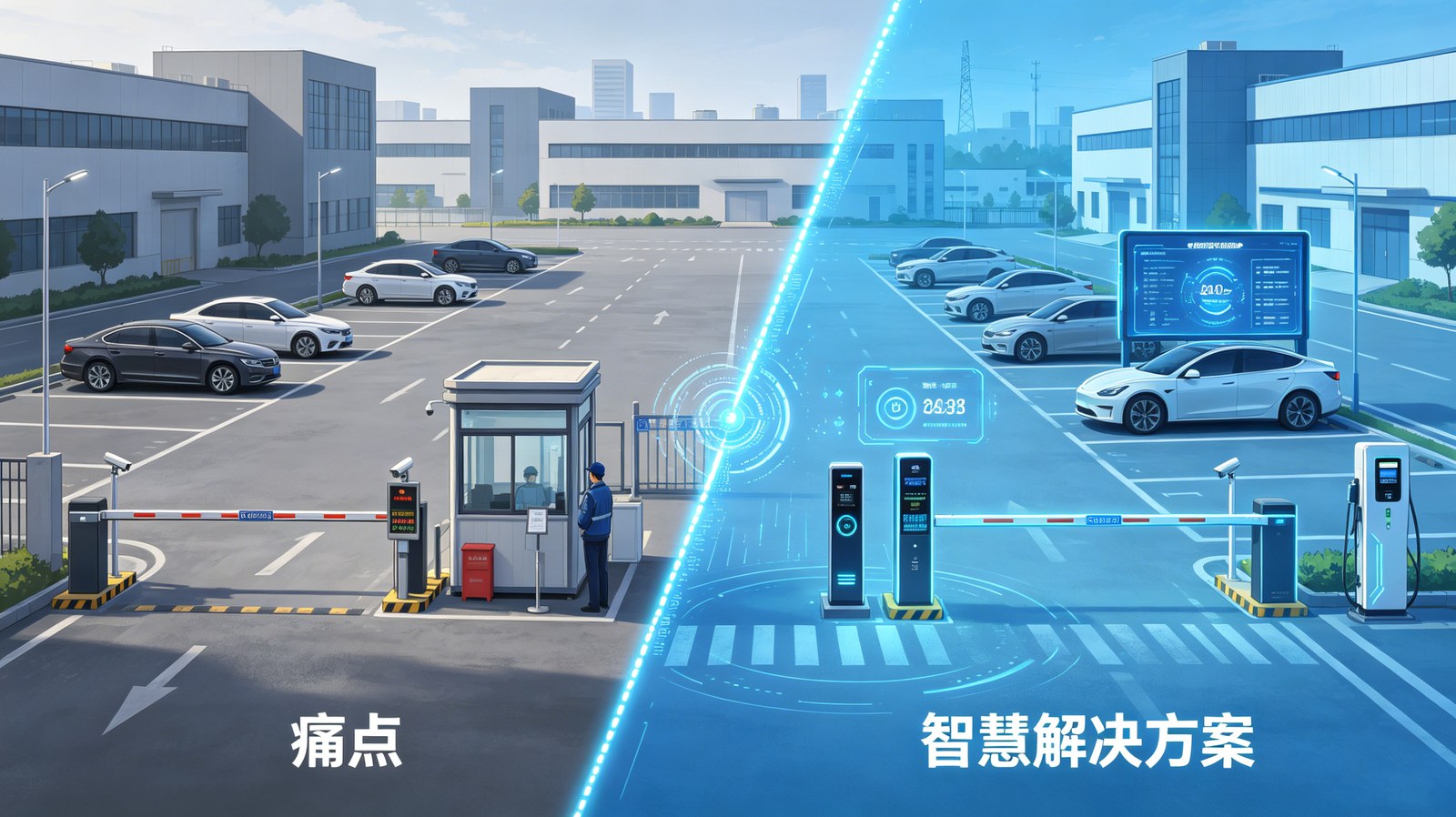 中型工业园区智慧停车怎么选？告别“车堵心更堵”，收下这份省心指南！